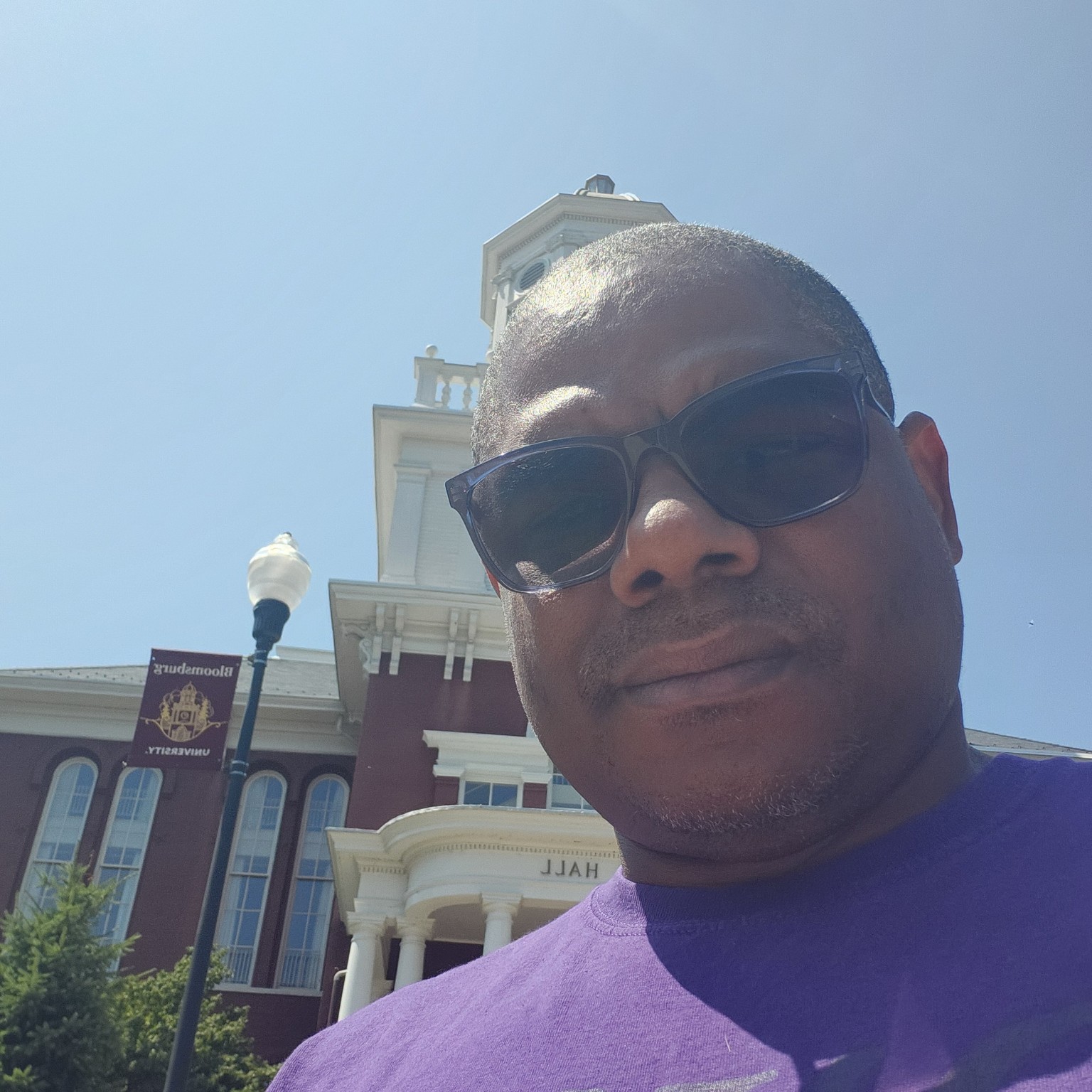 Terrance Jenkins outside a university campus building